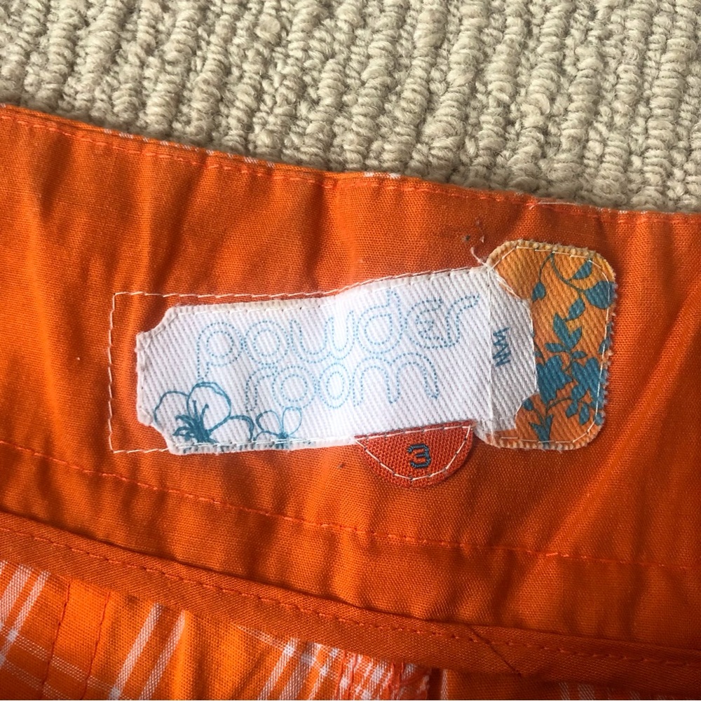 💥3/$10 Powder Room Orange Plaid Shorts Size 3 - Picture 6 of 6